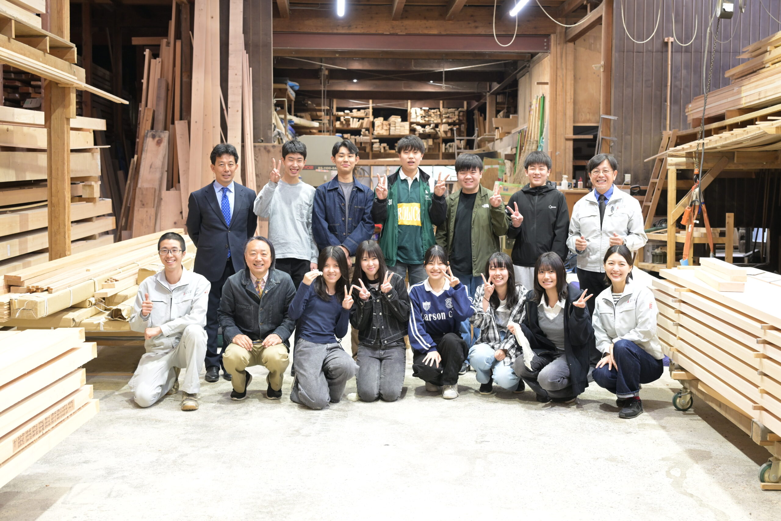 【京都先端科学大学附属高校】生徒様10名が、工房見学・宮大工体験にお越しくださいました！
